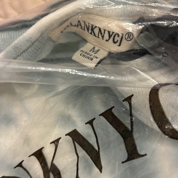 BlankNYC Green-and white tide dye very soft long sleeves top over Sz S & M new - Picture 5 of 11